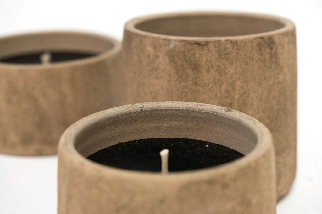 Camel terracotta outdoor candle bowl - Ø 23x11cm - 1 - ext. cot. - p /4