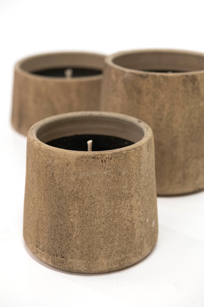 Camel terracotta outdoor candle - Ø 20x18cm - 1 - ext. cot. - p /4