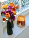 Scented candle conical amber luster - Ø 12x12cm - 2 - int. cot. - p/4/1
