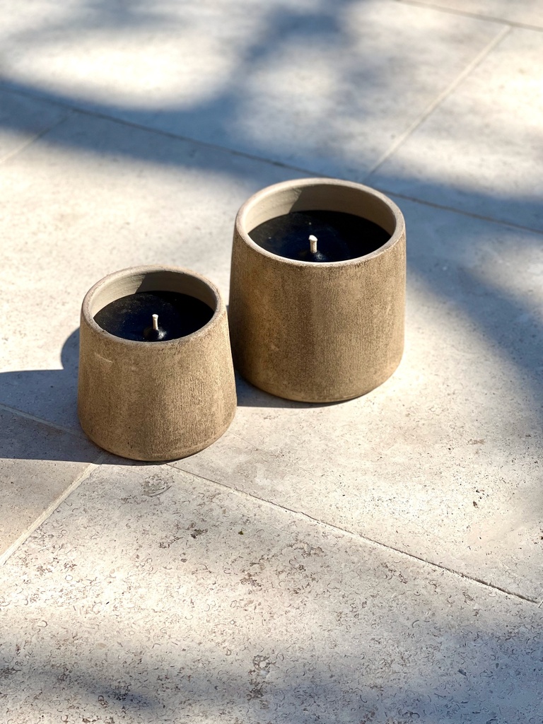 Camel terracotta outdoor candle - Ø 20x18cm - 1 - ext. cot. - p /4