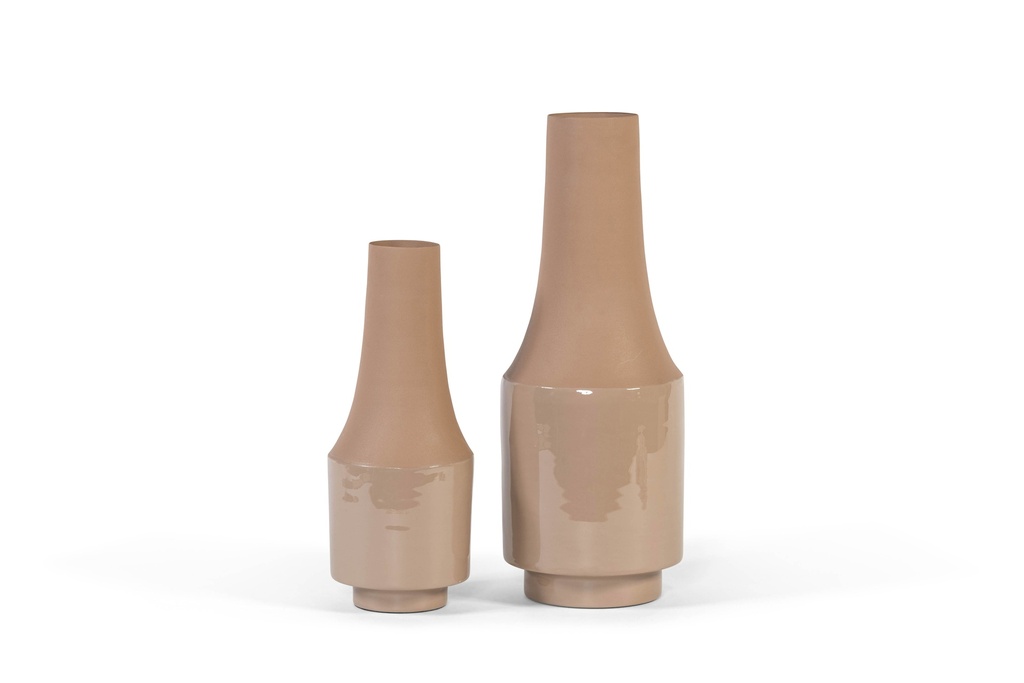 Vase Enamel - Iron - terracotta - Ø 17x44cm - p/4/4