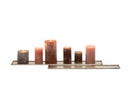 Hammered long tray - aluminium - light gold - 60x12cm - p2/24
