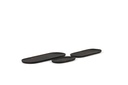 Long tray - acacia - black - 30x12x1,5cm - p2/4