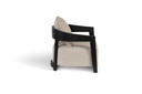 Club Chair ecru on black brushed wood- 61x58x60,5cm - p/1/1