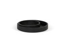 Brushed round tray - wood - black mat - Ø35x5,5cm - p1/1