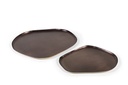 Organic tray - iron - brass antique & black inside - small 49x42x2cm - p2/12