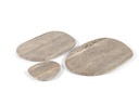 Travertine plate - travertine - grey - 45x30x1,4cm - p/1/2