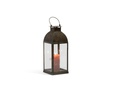 Lantern aged antique - iron & glass - brass antique - Ø16x16x40cm - p1/6