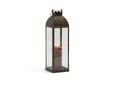 Lantern aged antique - iron & glass - brass antique - Ø16x16x54cm - p1/6
