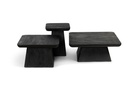 Brushed square table - mango wood - black - 41x41x49cm - p/1/1