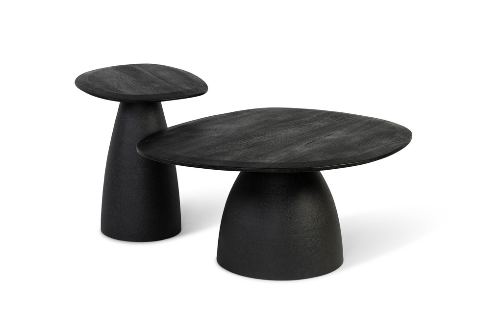 Coffe table foot small - wood & metal - black - 50x43x50cm - p/1/1