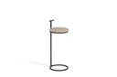 Sidetable bronze with travertine tabletop - iron and travertine marble - Ø25x65 - 1/1