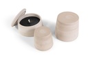 Grey terracotta scented (Lavender / Rosemary / Pine) outdoor candle - Conical with cover in Black Giftbox - Ø 20x19cm - 1 ext. cot. - p /2