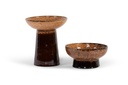Bowl salmon brown glazed - terracotta - Ø 37x18cm - p/2