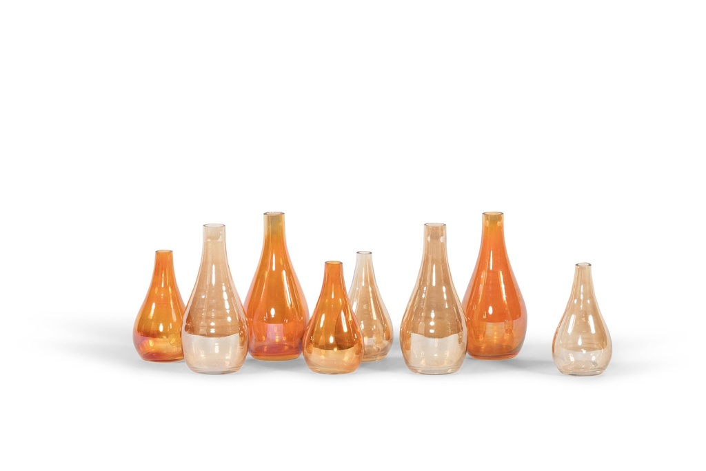 Soliflower small gold luster - glass - Ø 13x7cm - 6/48