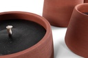 Red terracotta scented (Lavender / Rosemary / Pine) outdoor candle - Conical with cover in Black Giftbox - Ø 20x19cm - 1 ext. cot. - p /2