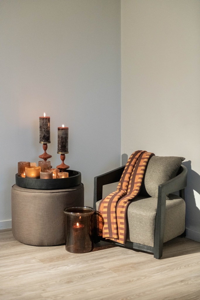 Club Chair grey on black brushed wood- 61x58x60,5cm - p/1/1