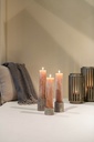 Set of 3 candleholders for Ø4,4 - travertine - grey - 6,25cm/7,5cm/10cm - p/1/6