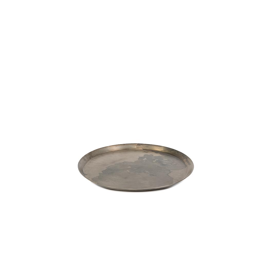Round platter - aluminium - antique nickel - Ø 44x2cm - p/1/4