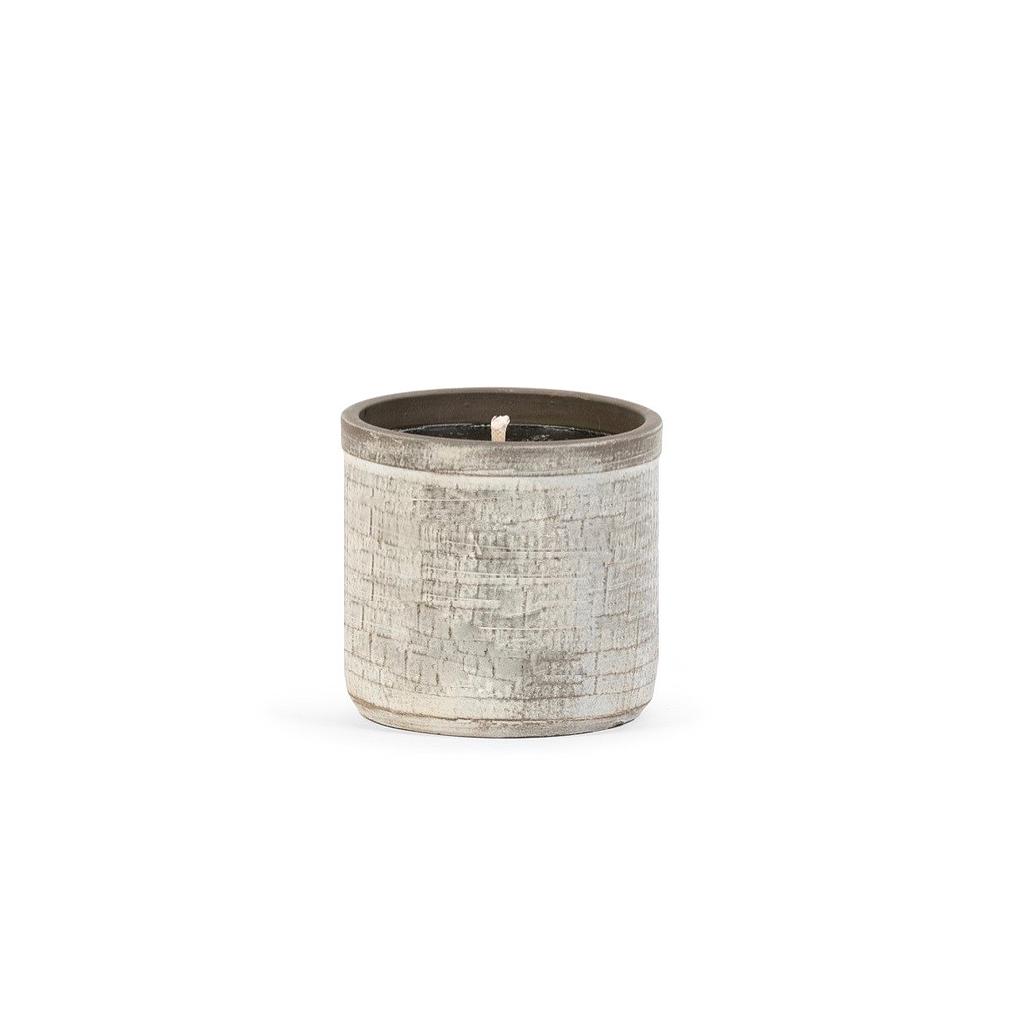 Round choco aged terracotta pot - Ø 15 x 15cm - 1 - ext. cot. - p/6