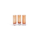 Cylindrical vase - glass - orange red - Ø 6,5x20 cm - p/6