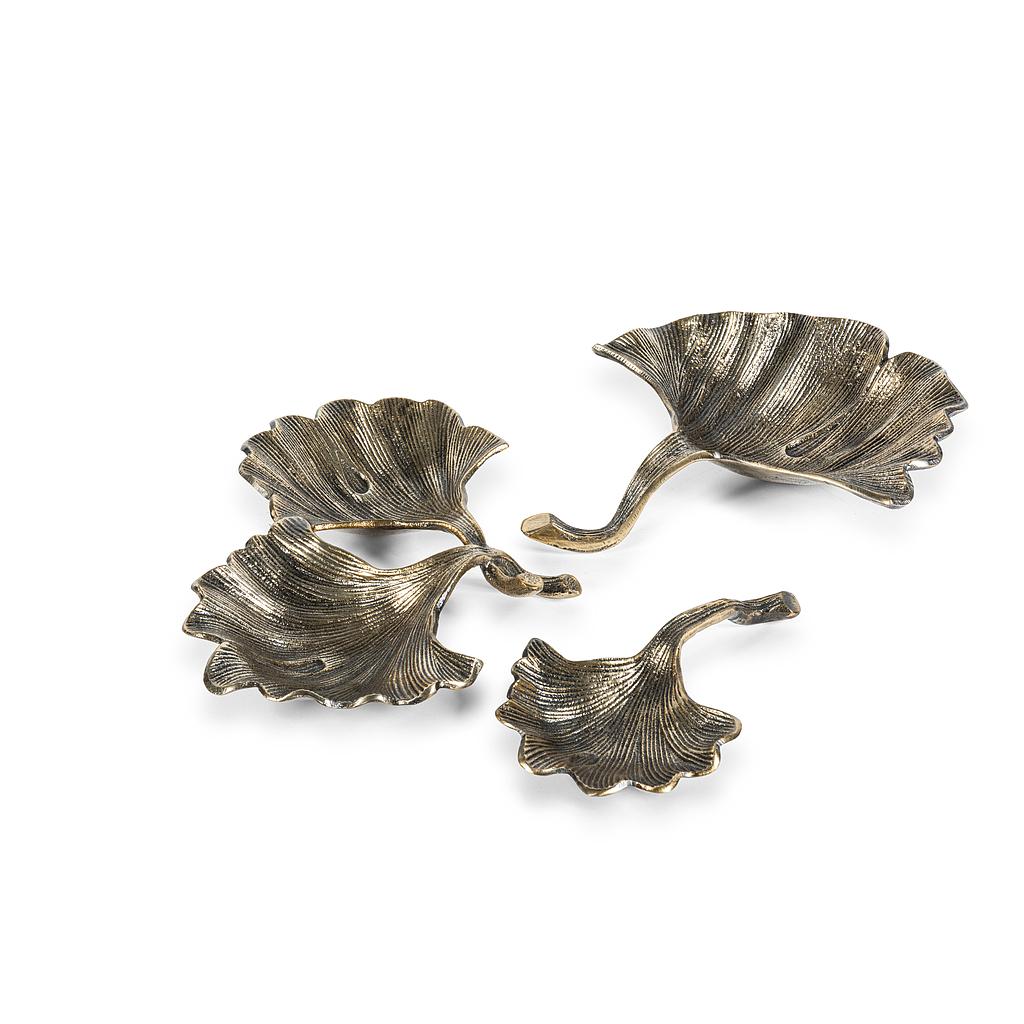 Ginkgo twin leaf - metal - brass antique - 32x23x5cm - p/1/20