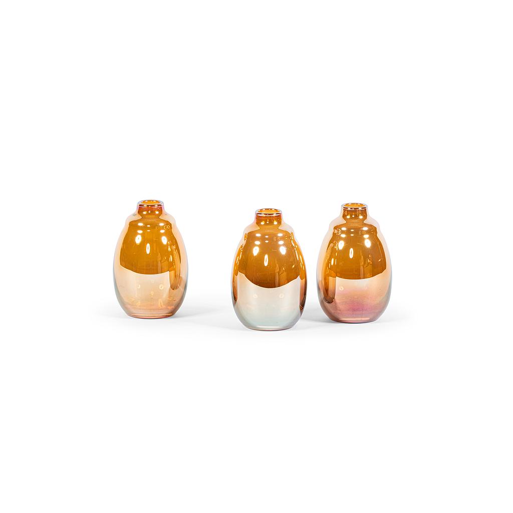 Soliflower - glass - amber luster - Ø 9,5x14,5cm - p/6/1