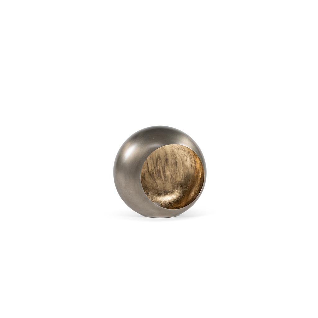 Circle votive - metal - nickel antique/gold antique leafing - Ø20 x 10cm - p/2/12