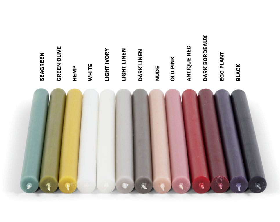 TABLE CANDLES - Ø 2,1 x 29cm - 12 hours - 1 int. cot. - p/30