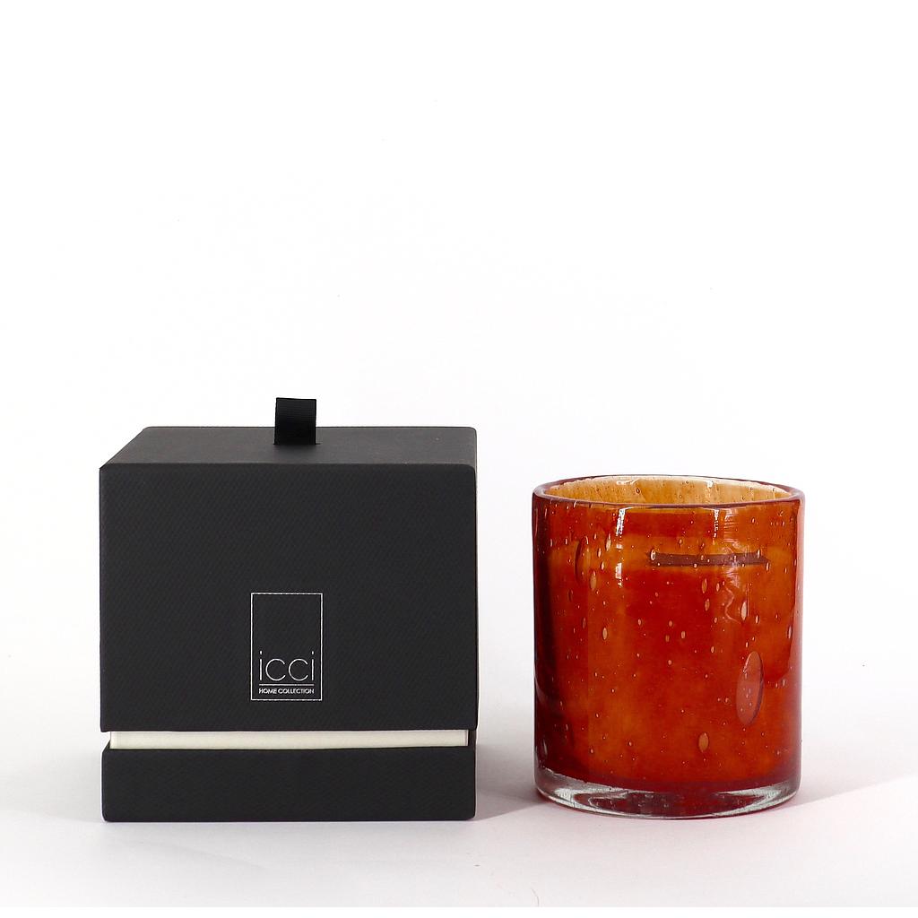 Cylindrical votive Orange - Ø14 x 15cm - 3 - int. cot. - p/4