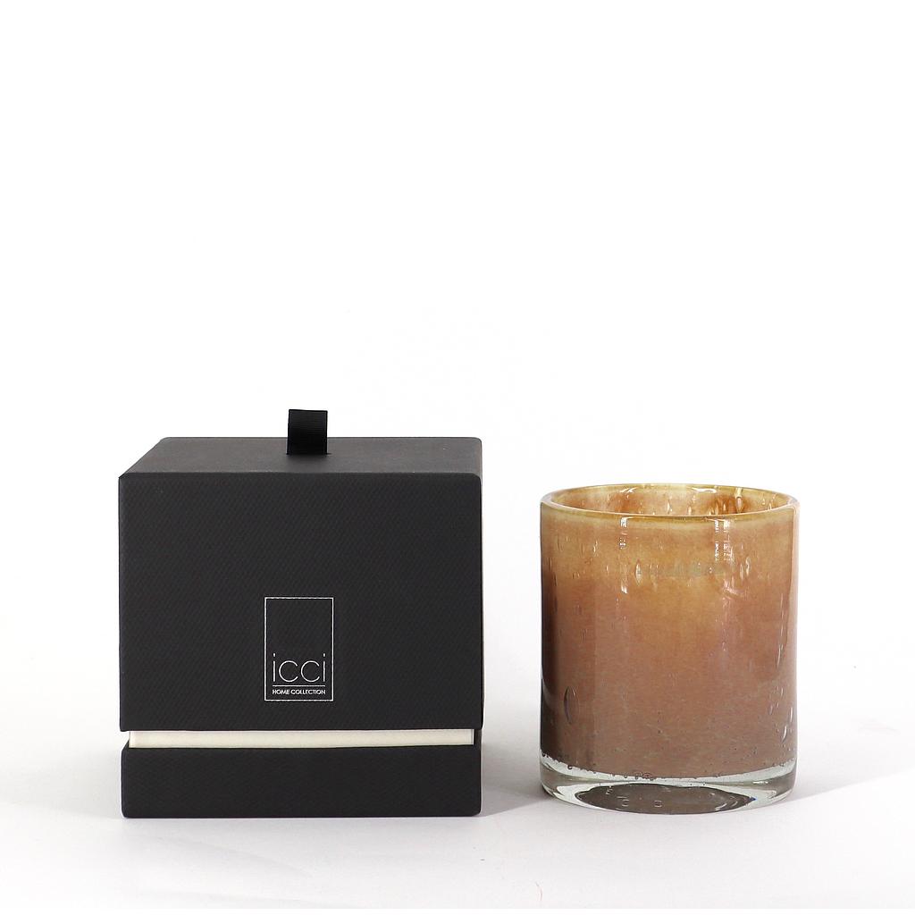 Cylindrical votive Cognac - Ø14 x 15cm - 3 - int. cot. - p/4