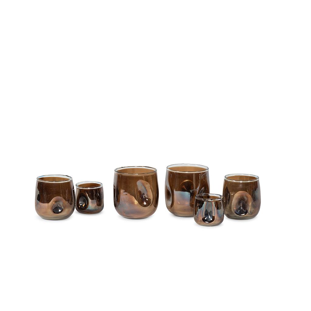 TLight Organic Shape - glass - multi brown luster - Ø12x12cm - p 1/12