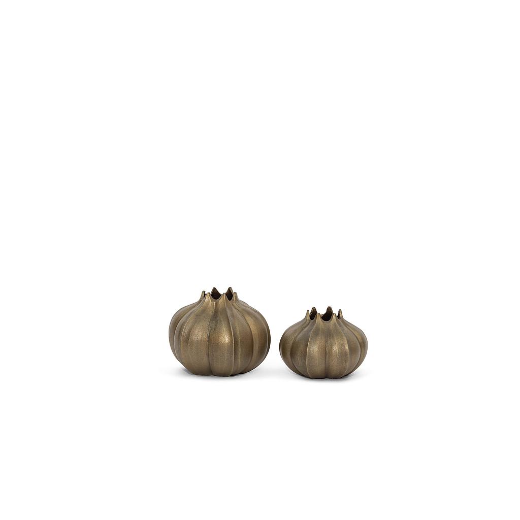 Big Garlic vaze - metal - gold antique - Ø25x17cm - p/1/4