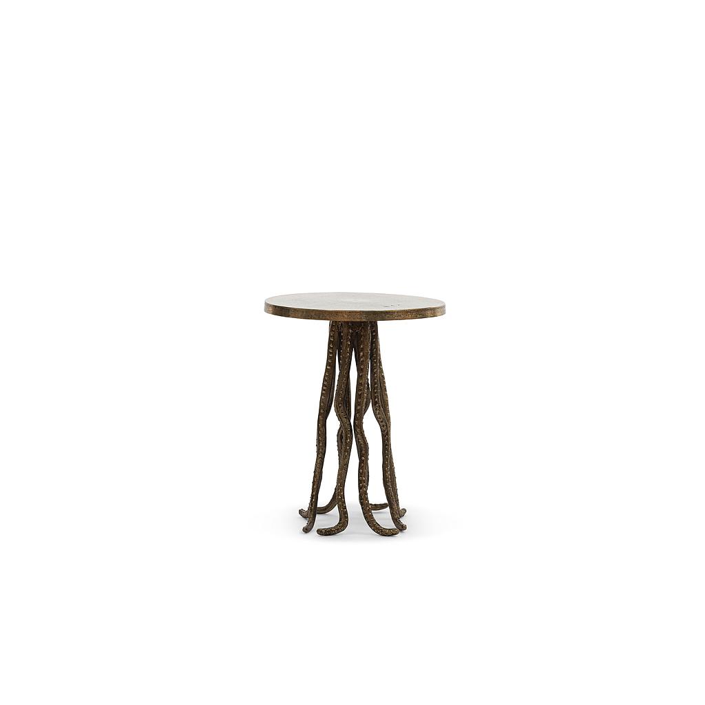 Octopus table - metal - gold antique - Ø41x51.5cm - p/1/1