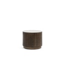 Side table with mirror - * - brass antique - Ø50x41 cm - p/1/1