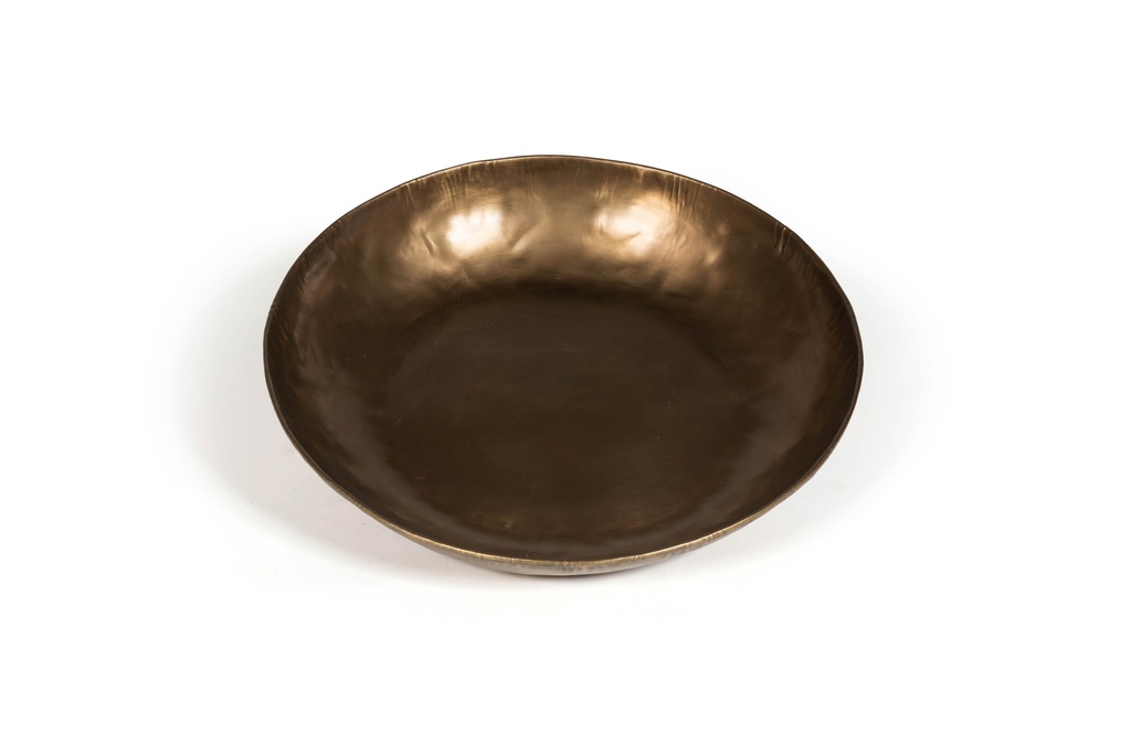 Tray textured - metal - brass antique - Ø42 x 5cm - p 2