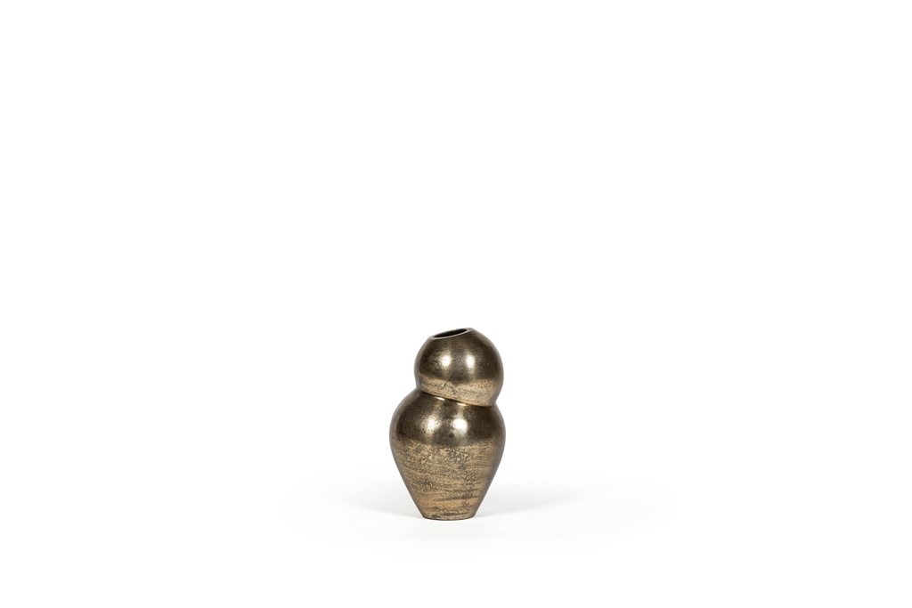 Vase rough antique - metal - gold - Ø13.5 x 21cm - p 1/10