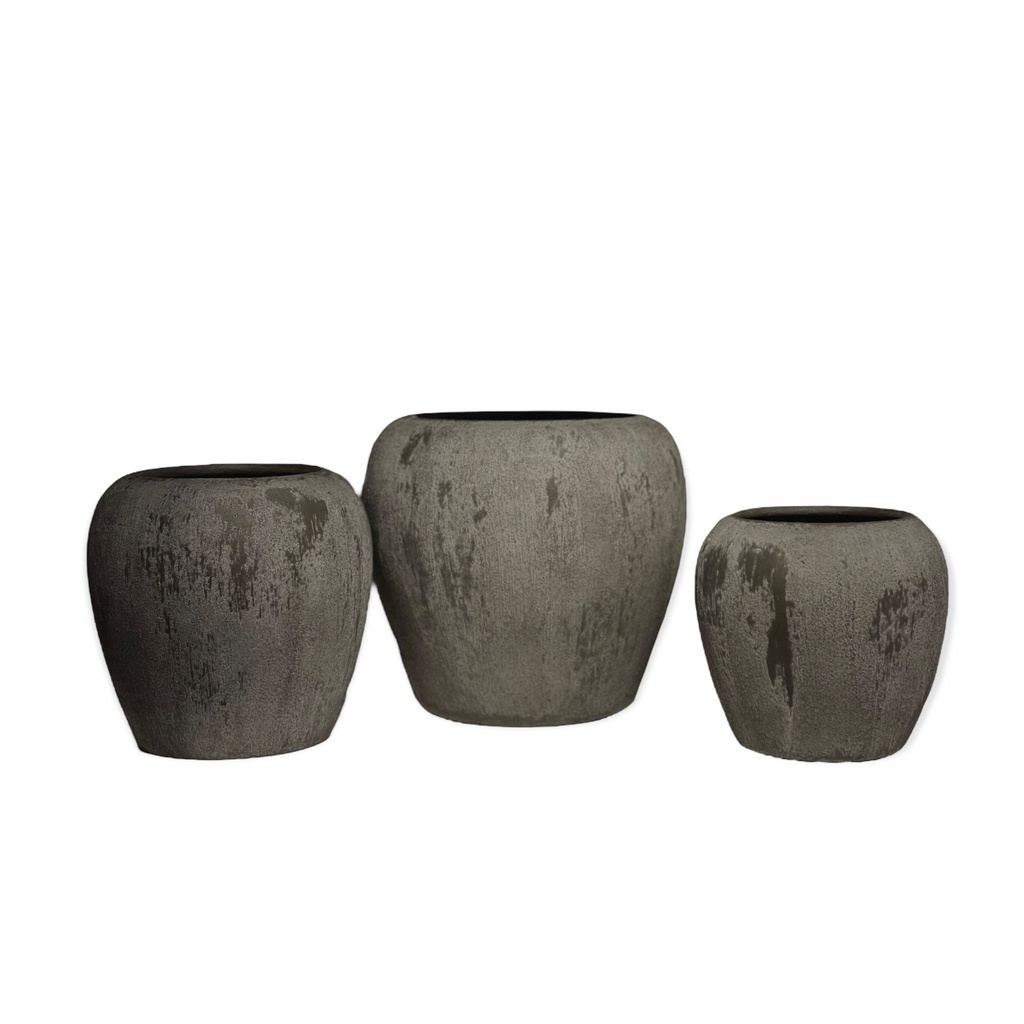Flower pot - terracotta - washed brown - Ø 20x18cm - p/4/1