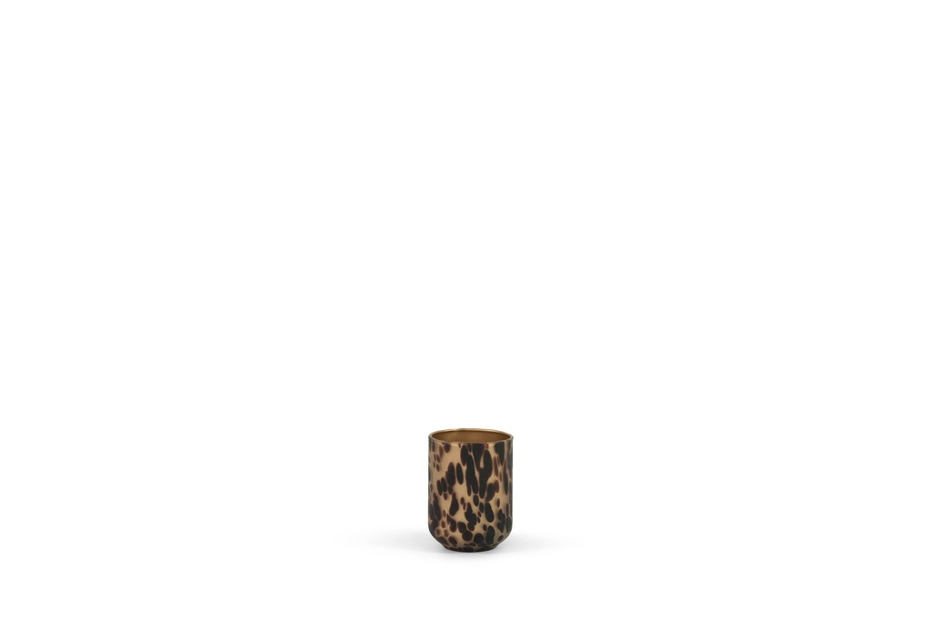 TLight - glass - leopard double spots/gold inside - Ø 9x13cm - p 6/24