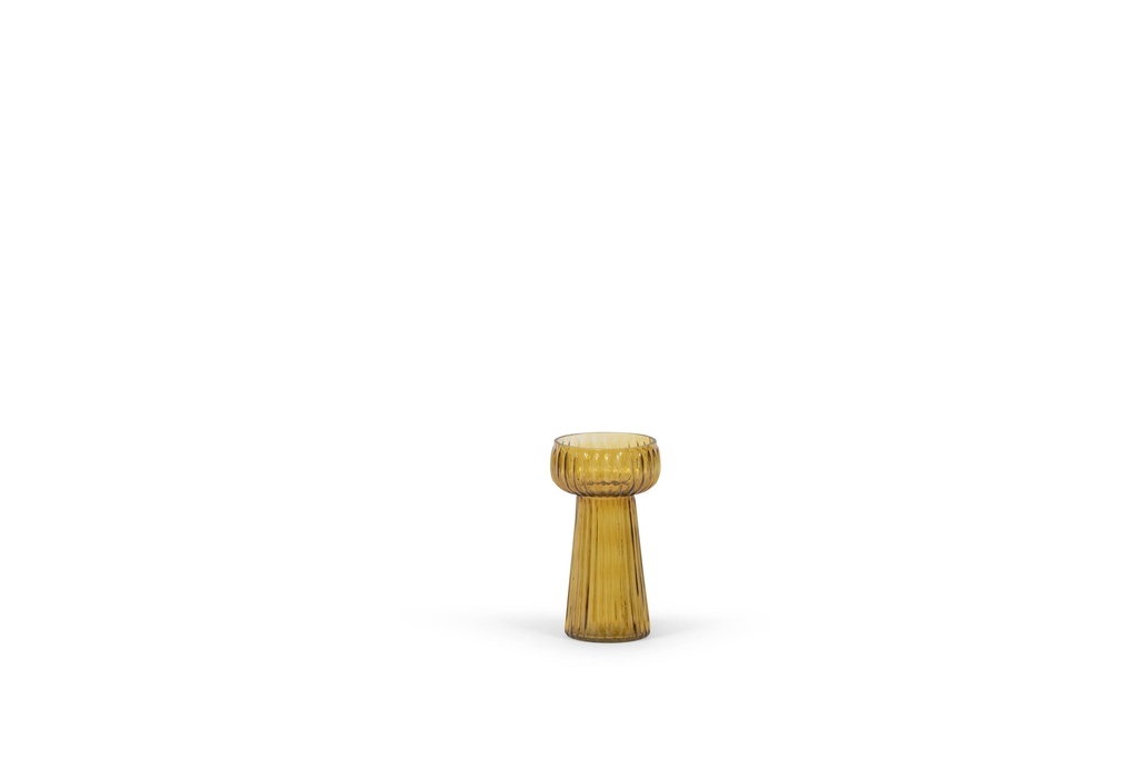 Solyflower ribbed - glass - amber - Ø 8 x 15 - p 6/24