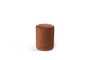 Pouf - velvet fabric - COSMOS GINGER - rust - small - Ø 35x45cm - p/1/1