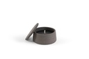 Dark brown terracotta scented (Lavender / Rosemary / Pine / Cinnamon / Citronella) outdoor candle - Conical with cover in Black Giftbox - Ø 23x12cm - 1 ext. cot. - p /2
