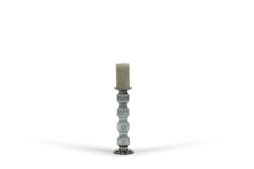 Chandelier 4 roll  - glass - luster grey - Ø 13x41,5cm - p/1/4
