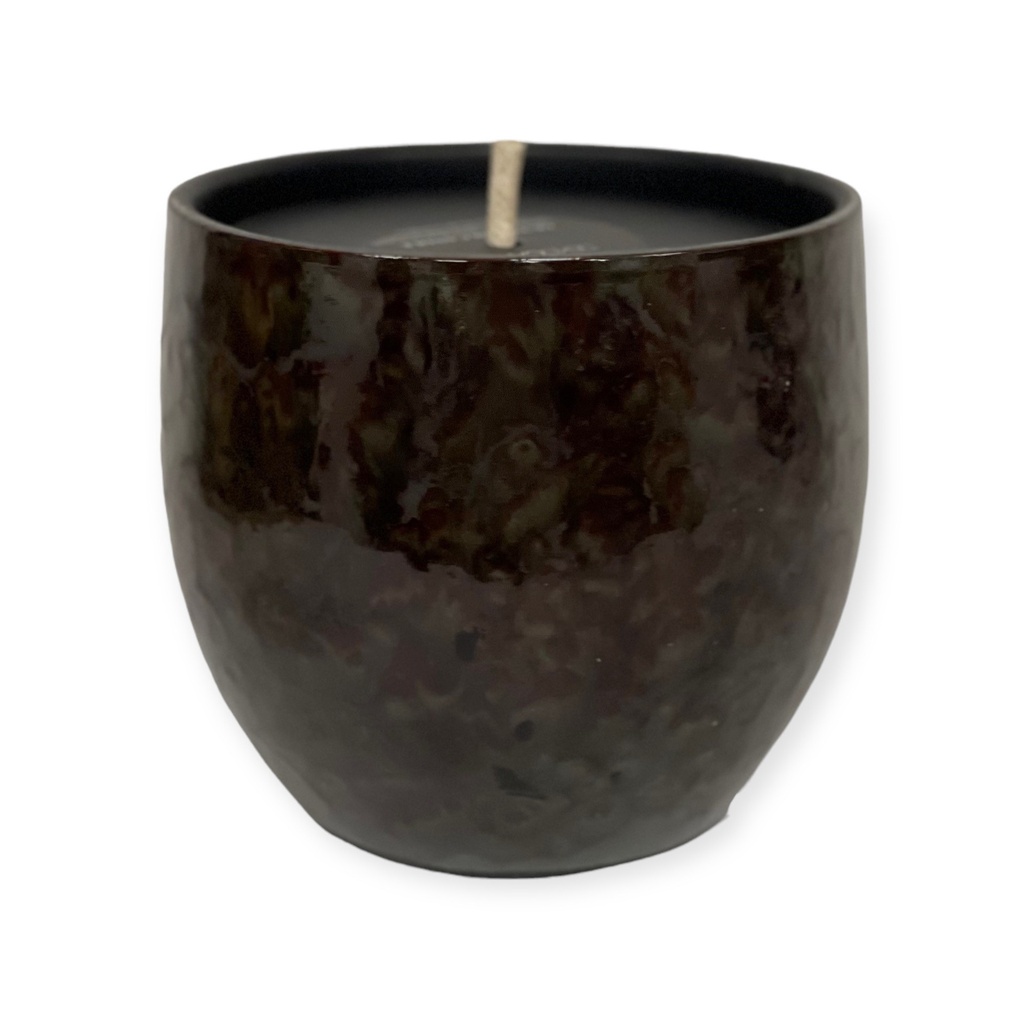 Outdoor candle green glazed - Ø 17x17cm - 1 - ext. cot. - p/4
