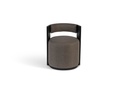 One Seater grey on black brushed wood- 50x48x66cm - p/1/1