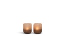 T-Light holder matt - sprayed half peach half black - glass - Ø 11x12,5 m - 1/12
