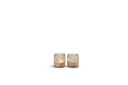 T-Light holder organic ribbed peach - glass - Ø 8x8,5cm - 6/24
