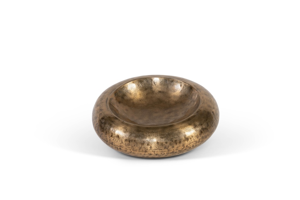 Bowl - aluminium - creamy gold - smalll Ø45x11cm - p1/3