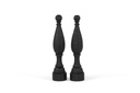 Ornament - wood - black mat brushed - Ø10x48cm - p2/8
