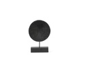 Ornament disk - wood - black mat brushed - Ø30x44cm - p1/4
